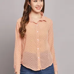 funday fashion Women Regular Fit Solid Spread Collar Casual Shirt-picture-24