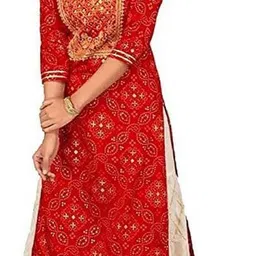 sstcmall Marodi Kurta and Sharara Set Embroidered Kurta, Sharara & Dupatta Set-picture-16