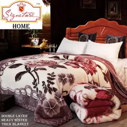 signature Floral Double Mink Blanket for Heavy Winter image 4