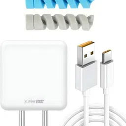 urcart Wall Charger Accessory Combo for 80W Moto G60 / G 60 Quick Dash Flash Super Vooc image 1