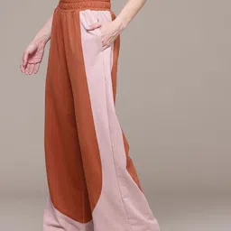 roadster Women Solid Brown, Pink Track Pants image 2
