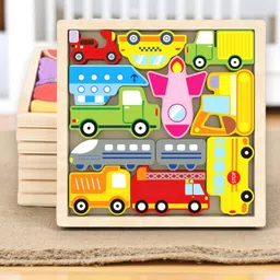 vhd Wooden Vehicle Puzzle Board for Kids – Educational Transport Toy TR106-picture-39