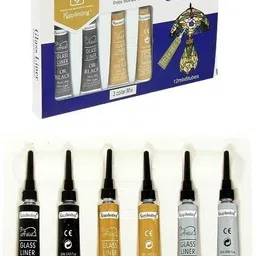 adoere Glass Liner Colors 3D Glass Color 12ml x 6Tubes image 1