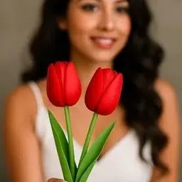 guddu trend hub Artificial red tulip(pack of 5) Artificial Flower(34 cm, Pack of 5 Flower Bunch) Red Tulips Artificial Flower image 5