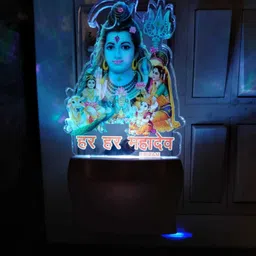 kritam 3D Illusion LED Light Night Lights for 7 Colors Led Changing Lighting Bedroom Decoration Decorative Lighting Gifts for Boys Girls Kids Baby Friends GOD SHIVJI ( BHOLENATH) Night Lamp ( 5 cm, Multicolor ) Table Lamp-picture-11