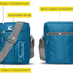 le corpus Blue Men & Women Sling Bag Stylish Trendy Design with Adjustable Straps Crossbody Multipurpose Bag image 3