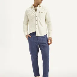 levi's Men Slim Fit Blue Cotton Blend Trousers-picture-29