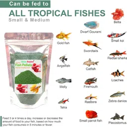 grow basket Fish food for aquarium Growth & Colour Enhancing Formula Suitable for all fishes Meat 0.949 kg Dry Senior Fish Food image 3