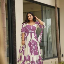 rahigomar Rayon Blend Stitched Anarkali Gown-picture-11