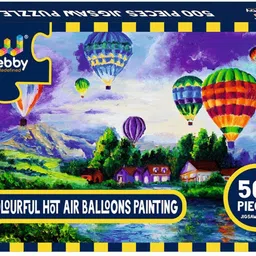 lattice Colourful Hot Air Balloons Painting Jigsaw Puzzle, 500 Pieces-picture-20