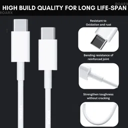 RoarX Type C 6 A 1 m 25W Super Fast Charging PD Type C to Type C Cable image 3