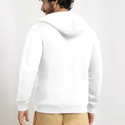 mast & harbour Men Full Sleeve Solid Hooded Sweatshirt image 2
