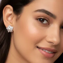 pinki Stylish earring Sterling Silver Stud Earring image 2