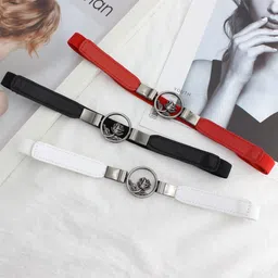 redhorns Women Casual, Evening, Formal, Party Red Artificial Leather, Fabric Belt image 3