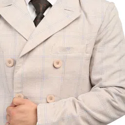 honnete 97% Polyester 3% Acrlyic Checkered Coat For Men image 3