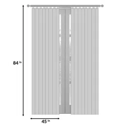 cortina Multicolor Traditional Polyester 7 Ft Semisheer Eyelet Door Curtains (Set of 2) image 3