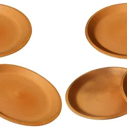 jetwals Pack of 6 Terracotta Clay Plate Dinner Set-picture-22