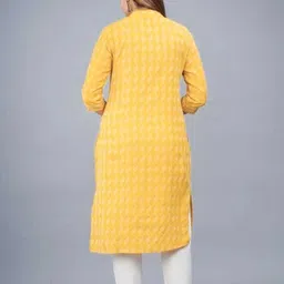 fabrictextile Women Printed Pure Cotton Straight Kurta image 4