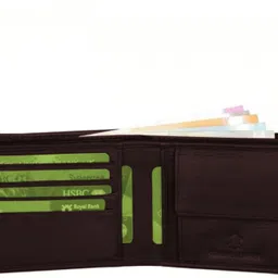 wild napa Men Maroon Genuine Leather RFID Wallet image 3