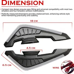 asryd New Universal Motorcycle Winglet Aerodynamic Spoiler Dynamic Wing Light Bike Fairing Kit image 2