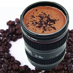 caniam Camera Lens Shaped Coffee Stainless Steel Coffee Mug image 3