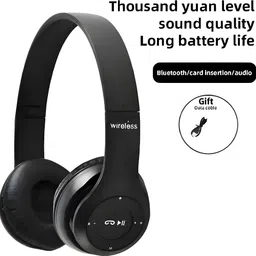 aizina Bluetooth Over-Ear Headphones for Entertainment with Heavy Bass_NG Bluetooth & Wired Headset image 4
