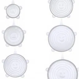 boldnyoung Silicone Stretch Lids Flexible Covers for Rectangle Round Square - Bowls Dishes Plates Cans Jars Glassware and Mugs Cover (Free Size Multi Colour) - Set of 6 8.3 inch, 6.5 inch, 5.7 inch, 4.5 inch, 3.8 inch, 2.6 inch Lid Set (Silicone) 2.6 inch, 3.8 inch, 4.5 inch, 5.7 inch, 6.5 inch, 8.3 inch Lid Set-picture-24