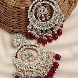 lucentarts jewellery ER44MAROON Cubic Zirconia Alloy Plug Earring-picture-23