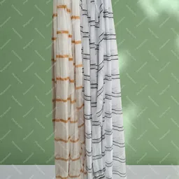 roundx Acrylic Printed White, Yellow Women Dupatta image 4