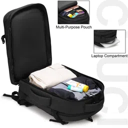 cluci Large 45 L Laptop Backpack Luxur Overnighter Expandable Anti Theft feature business/Travel/luggage backpack image 3