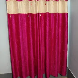 nahid enter prise pink color new design 1p door curtain Curtain Fabric image 4