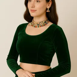 sanmati U-Neck Women Blouse image 4