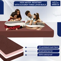 gadda co Fitted Single Size Waterproof, Breathable, Stretchable Mattress Cover image 2