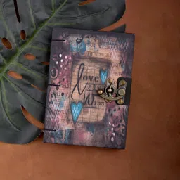 nizam handiicraft Love Win Hand Crafted A5 Notebook UNRULED 200 Pages image 2