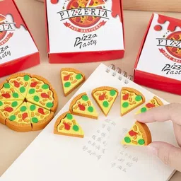 gomu pichu Food Style Combo Eraser Set - 4 Design Non-Toxic Eraser image 4