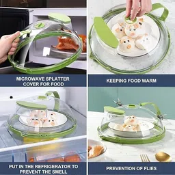kankinmart Microwave Cover for Food, Clear Microwave Splatter Cover 4.1 inch Lid, Pack of 1 image 2