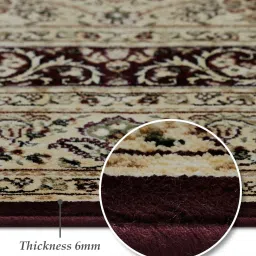 obsessions Maroon and Beige Persian 3x5 Feet Machine Made Carpet image 3