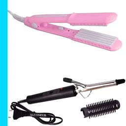 MARSELITE Curling & Crimping Iron Set for Effortless Styling at Home or On the Go Electric Hair Styler-picture-35