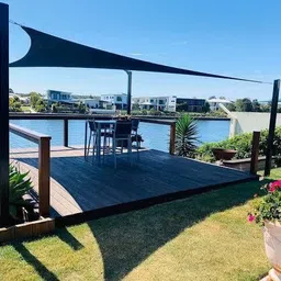 hous of commons SHADE NET TRIANGEL 10X10X10 Tent - For For UV RESISTANT WITH 90% BLOCK SHADENET FOR ROOFTOP,GARDEN, ,BELCONY 4 SIDE CLIP image 2