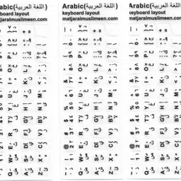 MTM [Pack of 3] Arabic-English Keyboard Sticker, Arabic keyboard sticker for Desktop, Laptop, Keyboard Keyboard Skin-picture-26