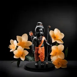 stylewell Ram Lalla 2d Idol Ayodhya Mdf Wooden Sticker Statue God Stand For Car Dashboard Decorative Showpiece - 10 cm image 3