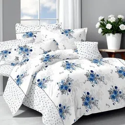 halen Cotton Double Flat 210 TC Printed Bedsheet-picture-13