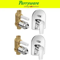 parryware Praseo concealed Diverter Body with Concealed Upper Part set of 2 pic 017 Faucet Set image 1