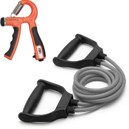 quick fit Fitness Combo Pack of Double Toning Tube & Countable Hand Gripper for Workout Fitness Accessory Kit Kit-picture-25