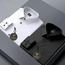 laxbon Men Regular Fit Solid Spread Collar Casual Shirt-picture-28