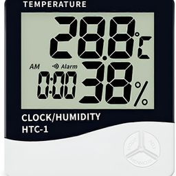 HTC-1 Digital Room Thermometer Temperature & Humidity Meter with Clock 005 HTC-1 Digital Room Thermometer | Temperature & Humidity Meter with Clock Pinless Digital Moisture Measurer-image-88