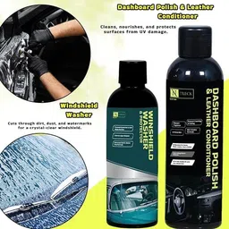 n treck Car Shampoo, Scratch Remover, Tyre Polish, Leather Conditioner, Microfiber Cloth Combo image 2
