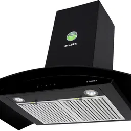 faber Feel Plus 3D T2S2 BK TC LTW 90 Wall Mounted Black 1095 CMH Chimney image 2