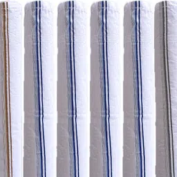 Dallor Cotton Premium Collection Men Hanky Multicolor Striped ["White"] Handkerchief-image-34