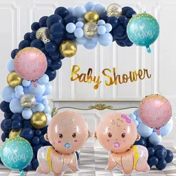 groovy dudz Baby Shower Decoration Backdrop Banner Balloons Set Of 104 Pcs-picture-12